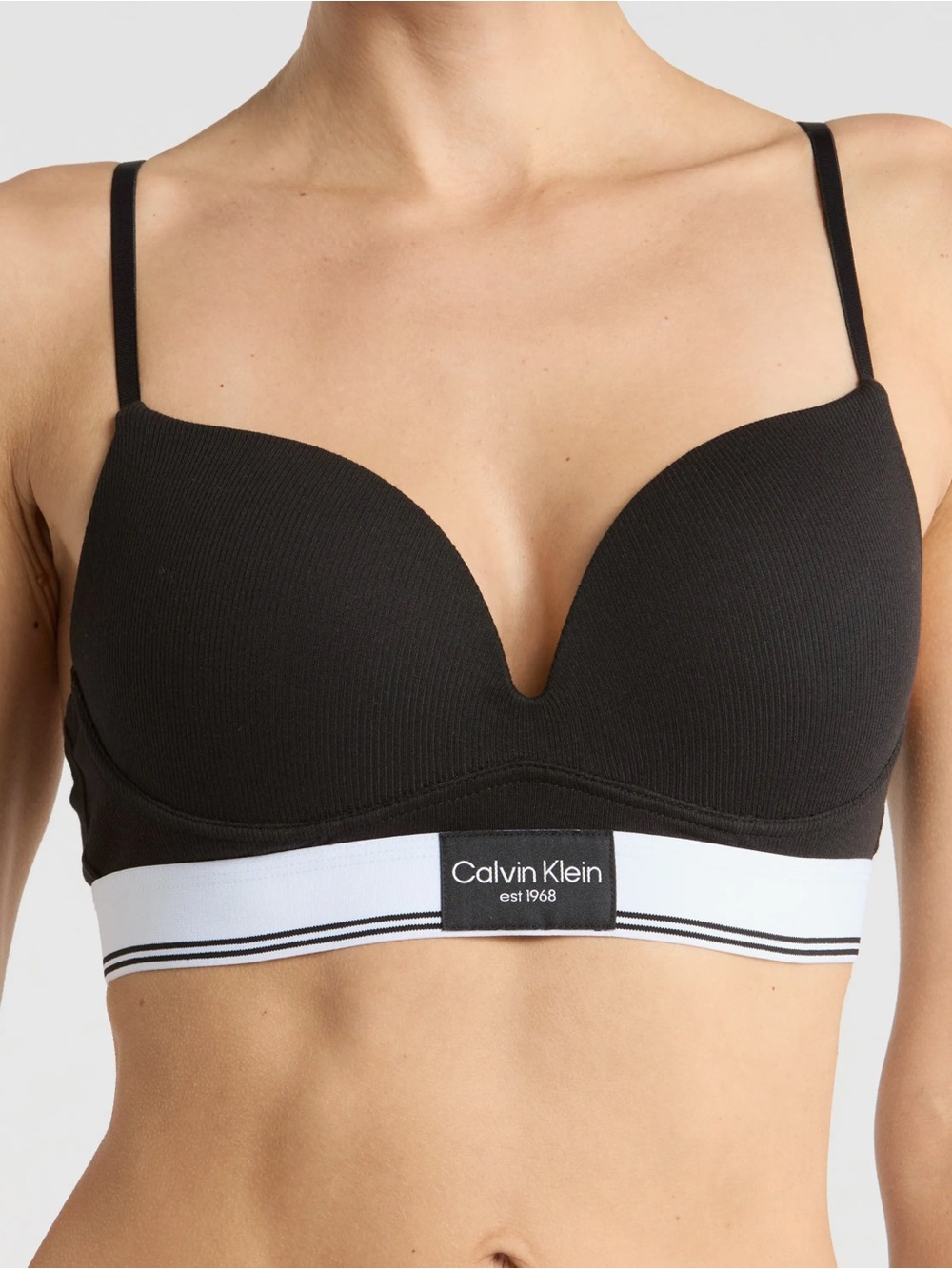 Calvin Klein Balance Rib Push Up Plunge Bra
